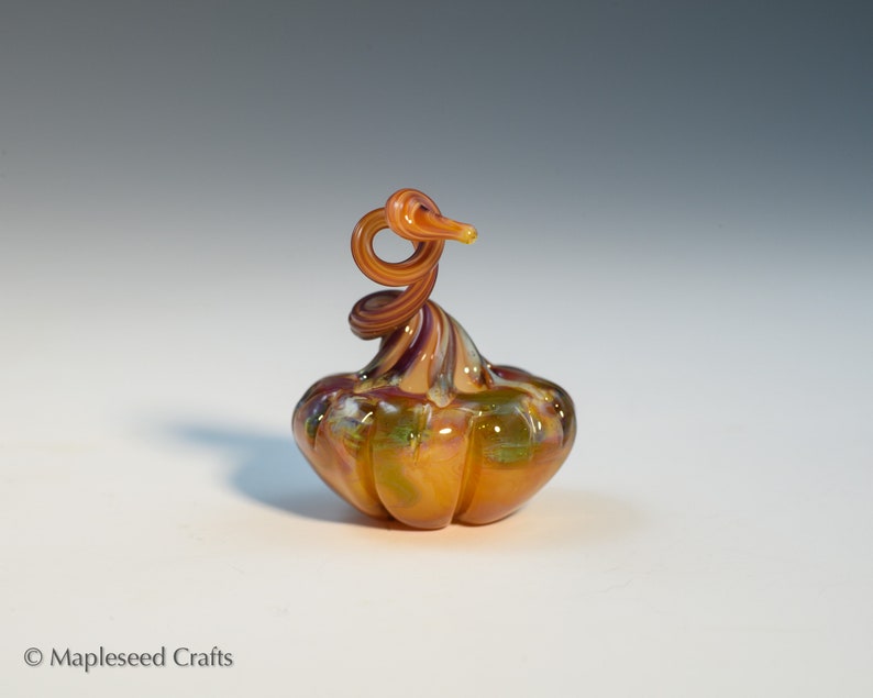 Mini citrouille Witch Candy , citrouille en verre fantastique, verre flamework fait à la main image 8
