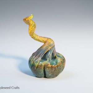 Mini Pumpkin Desert Dreams, Fantasy Glass Pumpkin, Handmade Flamework Glass image 6