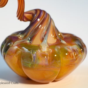 Mini citrouille Witch Candy , citrouille en verre fantastique, verre flamework fait à la main image 5