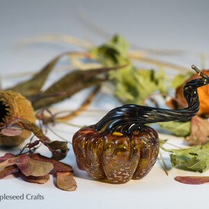 Mini Pumpkin Pumpkin Spice, Fantasy Glass Pumpkin, Handmade Flamework Glass image 2