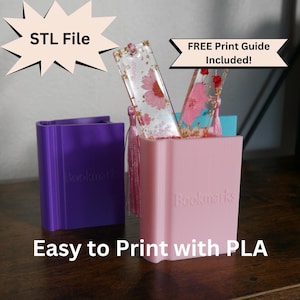 Book Shaped Bookmark Holder STL File for 3D Printing, Bookish BookTok Accessory, Bookshelf Library Decor Display, Custom Gift for Readers