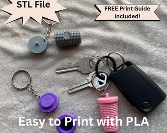 Mini Starbucks Inspired Tumbler Keychain STL File, Tumbler Cup 3D Print File With Removable Screw Cap, Digital Download Tumbler Mug Pill Box