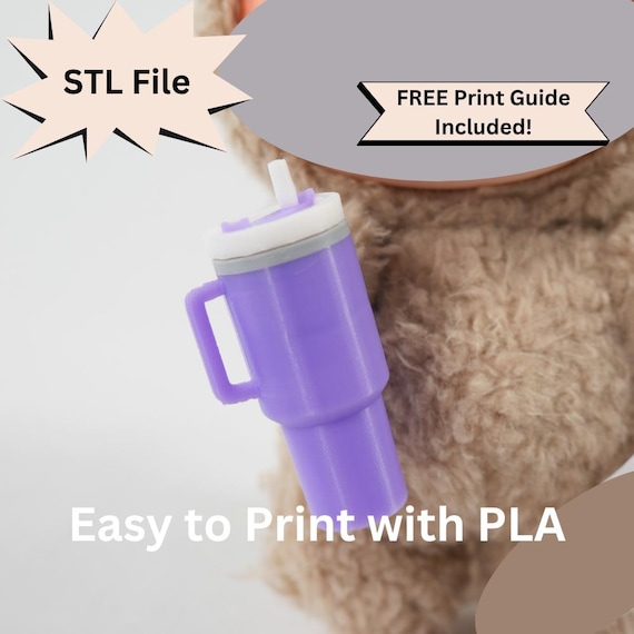 Blind Box Doll Mini Iconic Tumbler STL File for 3D Printing, Quencher Cup for Iconic Monster, Cute Figure Accessories 40oz Mug DIY Outfit