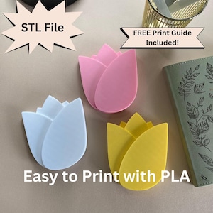 Tulip Attachment Head For Universal Headphone Holder, STL File for 3D Printing, Headset Cute & Cozy Desk Setup Gaming Decor Accessories