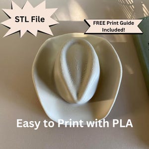 Cowboy-Hut-Aufsatzkopf für universelle Kopfhörerhalter, STL-Datei für 3D-Druck-Headset-Halter Schreibtisch-Set-up Gaming-Zubehör Niedlich & gemütlich