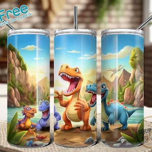 Dino 20oz tumbler wrap, digital download, instant download + 12 free tumbler wraps