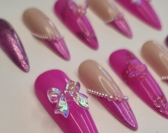 Press on nails butterfly