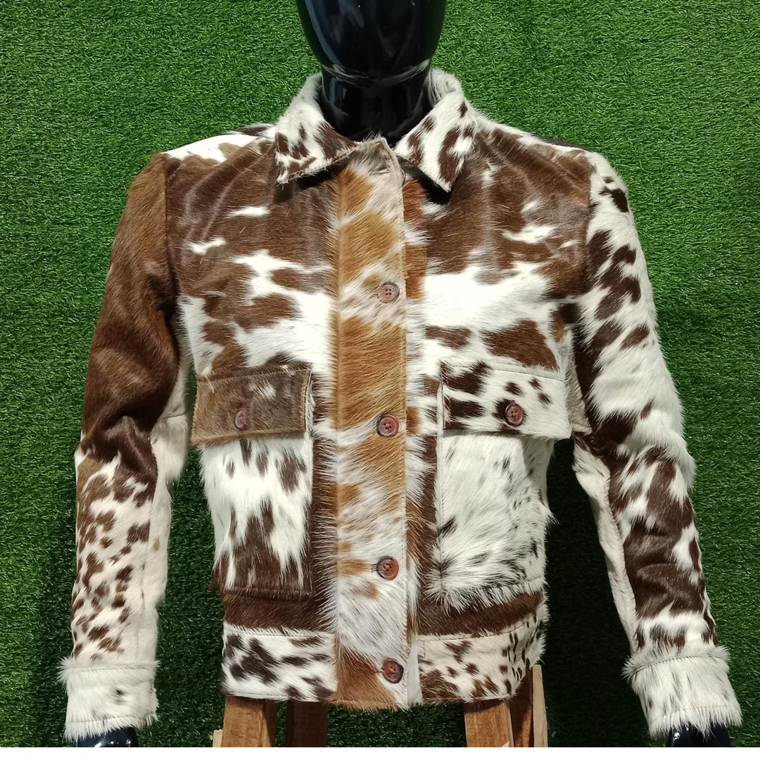 牛革暖かいウールジャケット Cow Leather Warm Jacket with Synthetic Wool Men's Real Cowhide Leather Jacket Hair-On Fur Natural Cow Skin