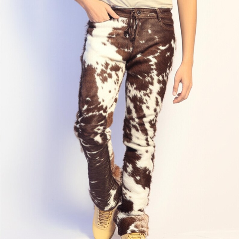 Hair on Cowhide Leather Pants Western Cowboy Rodeo Trousers Etsy hair-on-cowhide-leather-pants-western-cowboy-rodeo-trousers-etsy