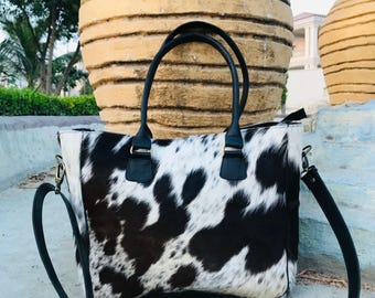Cowhide Tote Bag: Large Pony Skin Purse, Western Style