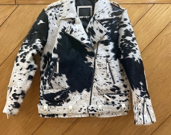 Men's Cowhide Ponyskin Jacket: Western Style Hair-On Leather