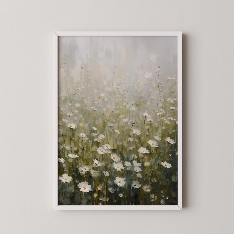Abstract Watercolour Wildflower Field – Soft Floral Landscape Art ...