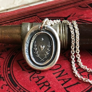 True Love Guides Me Wax Seal Pendant Necklace - Love Necklace - Love Guides the Way