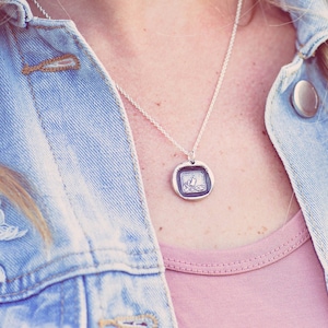 If I Lose You I am Lost - wax seal necklace - Gift for Her - Anniversary Gift - Sailboat Polar Star - Sterling Silver Wax Seal Jewelry