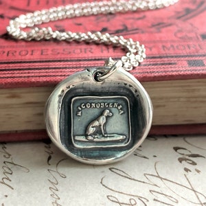 Dog Wax Seal Necklace Friendship Necklace symbolic of gratitude, thankfulness & acknowledgment Gratitude Jewelry Best Friend Gift image 1