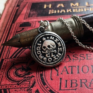 Memento Mori Wax Seal Jewelry - Skull Wax Seal Necklace - Remembrance Jewelry