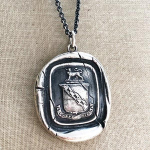 Carpe Diem Sterling Silver Wax Seal Crest - Seize the Day