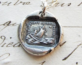 Romantic Gifts for Him: If I Lose You I am Lost, Wax Seal Necklace, Anniversary Gift, Boyfriend Gift