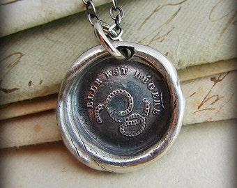 Marriage & Commitment Wax Seal Necklace - The Chains That Bind Us Are Light - Unity Necklace - Antique French Wax Seal Jewelry