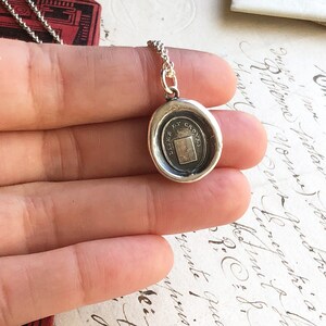 Read and Believe Wax Seal Necklace in Sterling Silver Symbolic of Truth and Sincerity Meaningful Jewelry Gift image 8