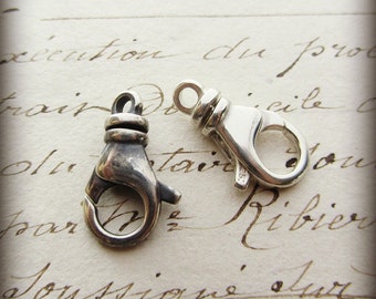 Wax Seal Charm Holder - Charm Holder for Wax Seal Jewelry - Sterling Silver - Swivel Lobster Fob