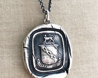 Carpe Diem Sterling Silver Personalized Wax Seal Crest - Seize the Day