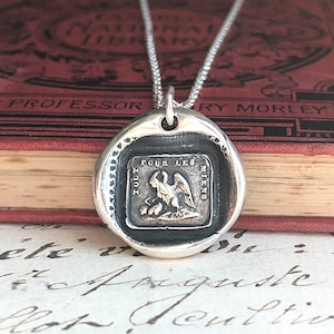 A Mothers Love Wax Seal Charm necklace - Family -  Live and Die for Those We Love