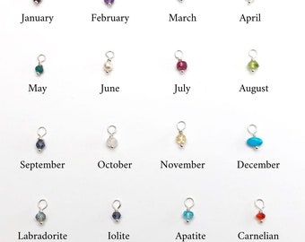 Add a Birthstone - Semiprecious Stone option - for SWD necklaces