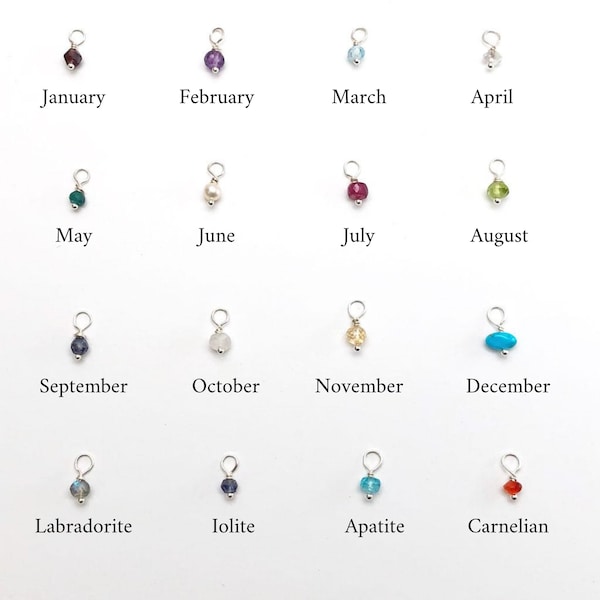 Add a Birthstone - Semiprecious Stone option - for SWD necklaces