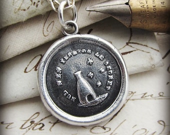 Beehive Wax Seal Necklace - No One Penetrates My Secrets - protection and safe guard of love and family