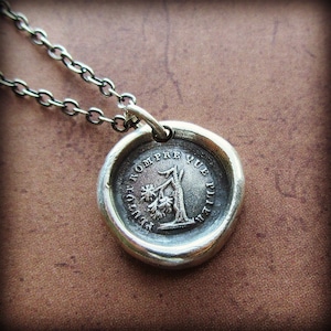 Oak Tree Wax Seal Necklace  I&#39;ll Break Before I Change - Break Rather Than Bend - wax seal jewelry - strong and absolute convictions