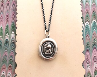 72-688B - Sterling Silver Black Enamel Pendant with Necklace 72-688B - Sterling Silver Black Enamel Pendant with Necklace