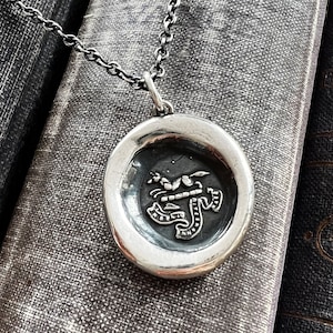 I Am Enough - Wax Seal Jewelry - You Possess All You Need - Inspirational Gift - Fox Wax Seal Crest in Sterling Silver