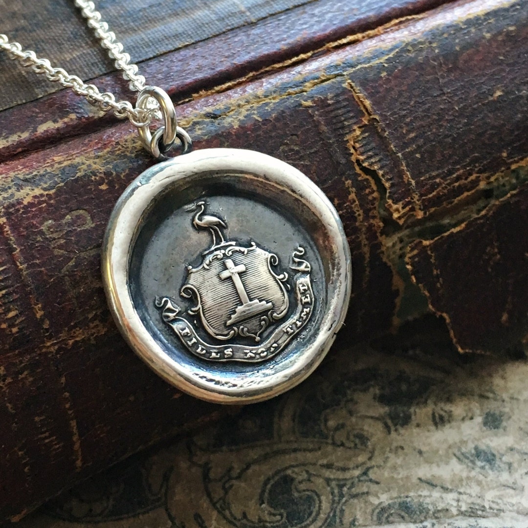 Antique Silver Wax Seal Jewelry Let Your Faith Be Bigger Then