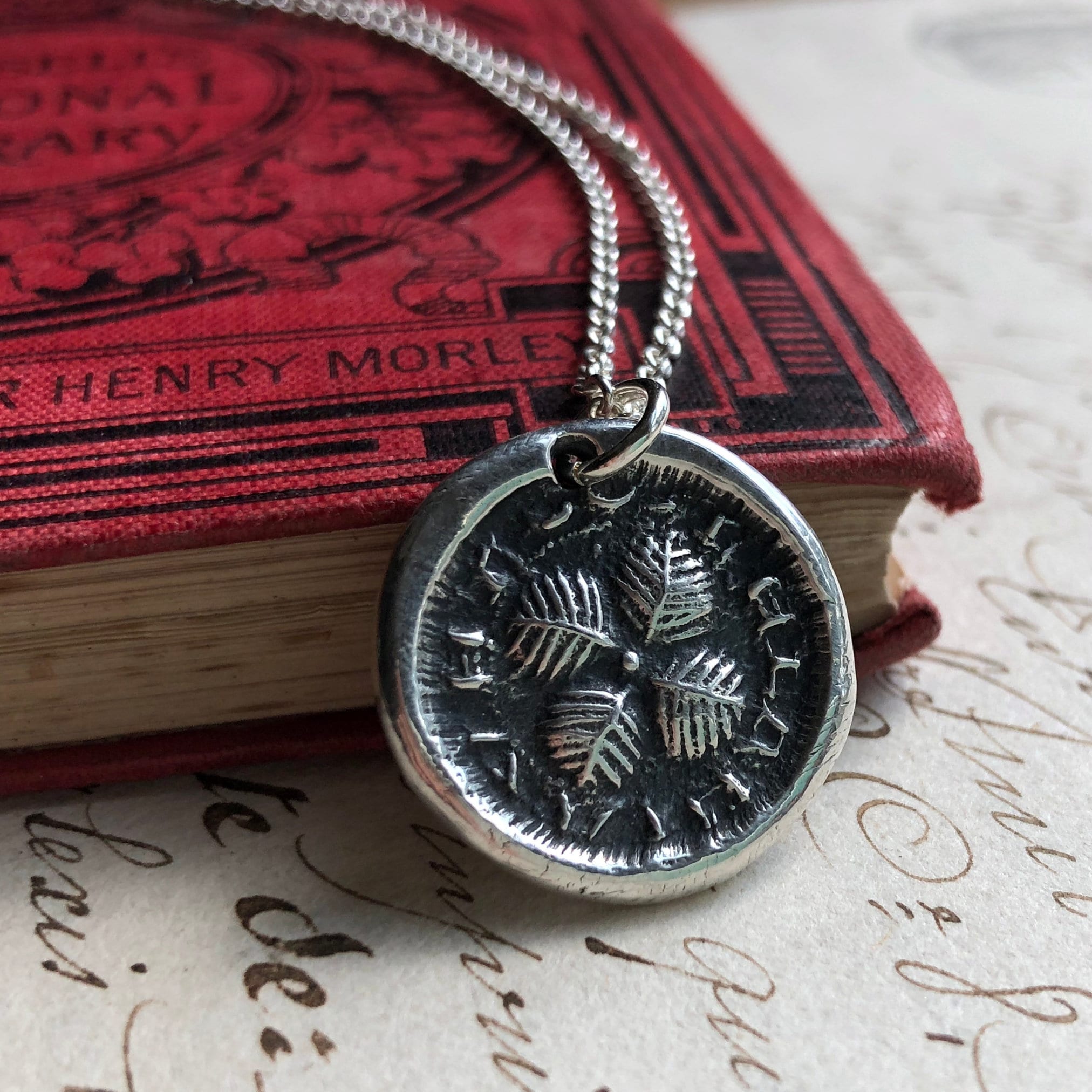 Medieval Four Leaf Clover Wax Seal Necklace - Wax Seal