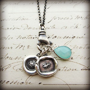 Wax Seal Charm Holder - Charm Holder for Wax Seal Jewelry - Sterling Silver - Swivel Lobster Fob