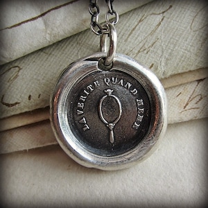 Mirror Wax Seal Necklace - The Truth Anyway - Antique Wax Seal Jewelry - self assured and unpretentious, confident in any situation