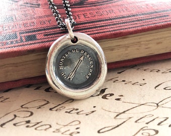 Arrow Wax Seal Necklace - Rise to the Occasion - Meaningful Jewelry - Wax Seal Jewelry by Shannon Westmeyer