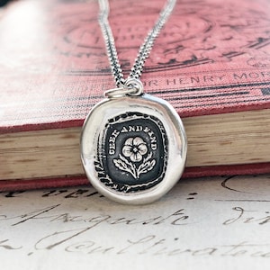 Christian Necklace, Seek Me and You Shall Find Me, Wax Seal Necklace, Bible Verse