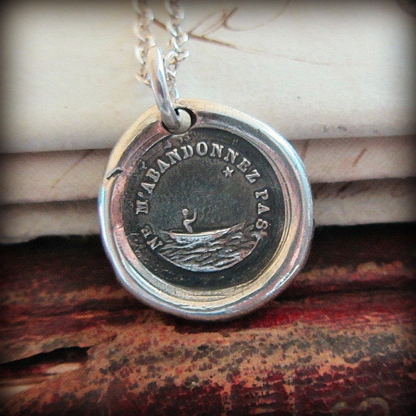 North Star Necklace, I'm Lost Without You, Wax Seal Necklace, Romantic Gift for Her