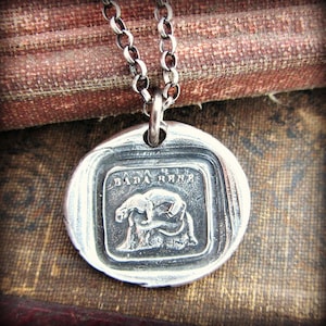Wax Seal Necklace Protection - Wax Seal Jewelry - Silver Italian Wax Seal Jewelry