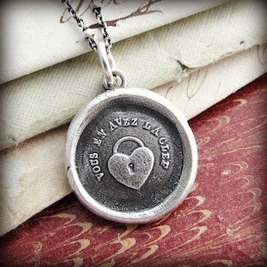 Key To My Heart Wax Seal Necklace - You Hold The Key To My Heart - for Women - Romantic Gift for Her