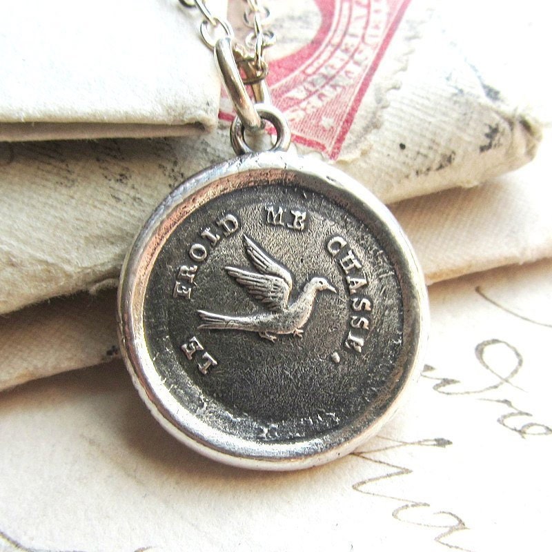Swallow Wax Seal Necklace | Swallow Jewelry | optimistic and kindhearted | Antique Wax Seal Jewelry | Thoughtful Gift | Meaningful Jewelry