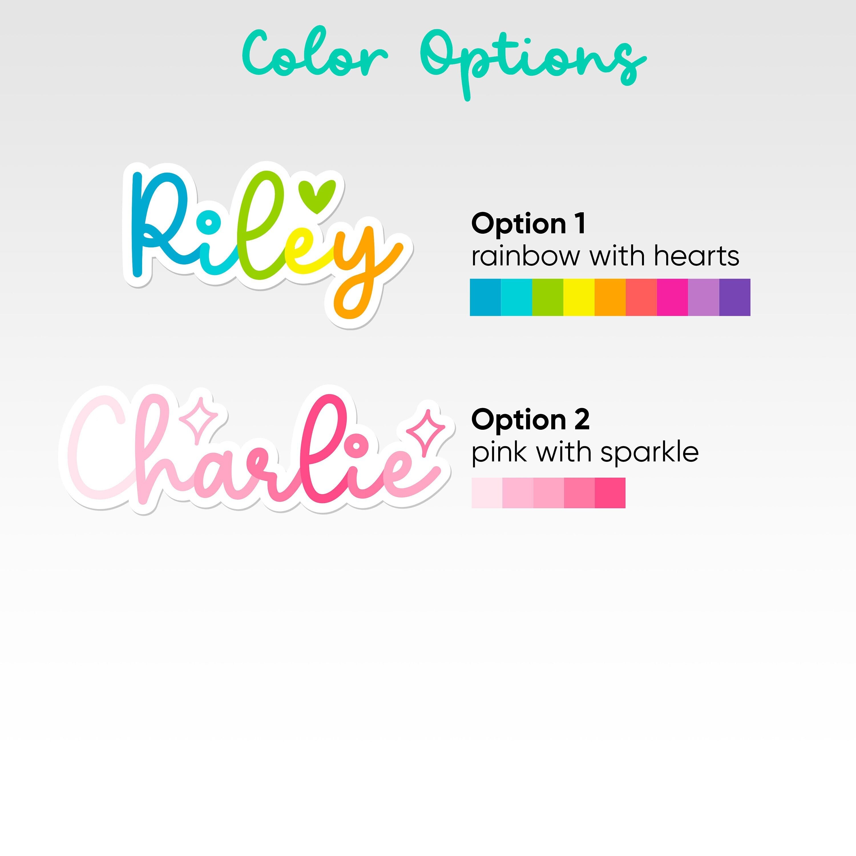 Sticker Name Design Font Script Font Style Custom Name Sticker, Personalized Decal, Vinyl ...