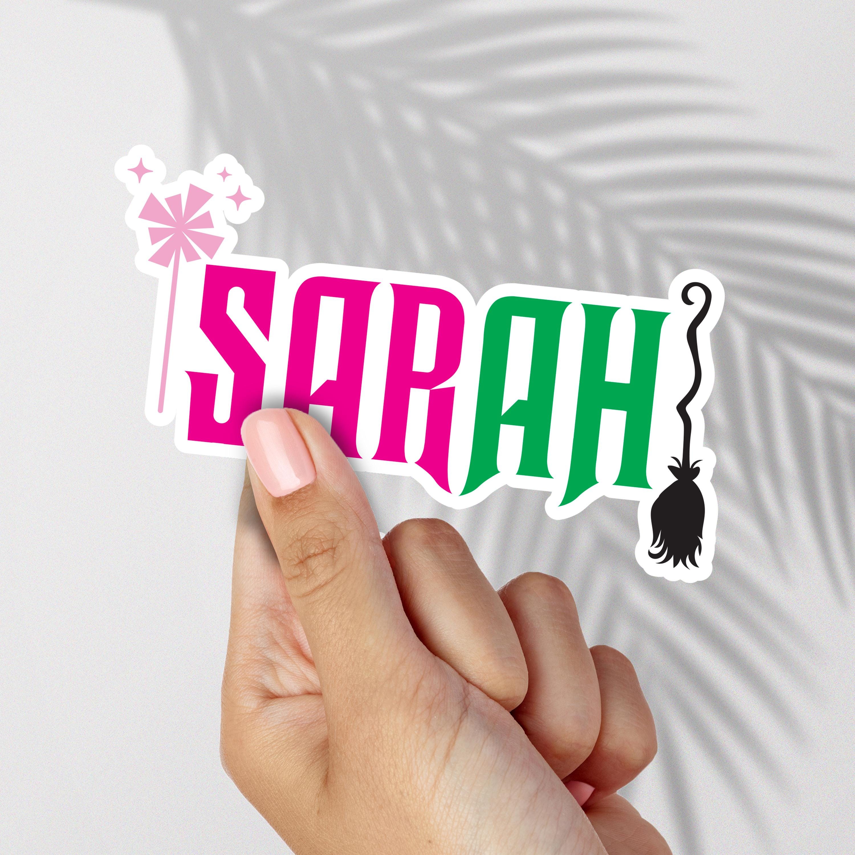 Wicked Font Style Custom Name Sticker, Personalized Decal, Vinyl Sticker, Custom Label Sticker, Water Resistant