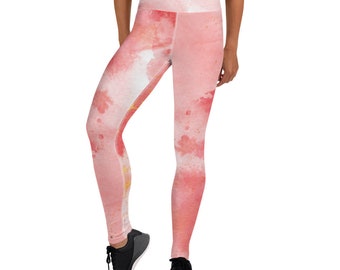 Pink Cloudy Yoga Leggings