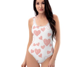 Maillot de bain à motif coeurs