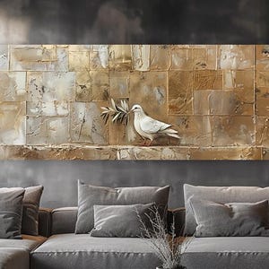 Judaica art digital file Jewish digital download print | Judaica digital art gifts | kotel wall art digital | the dove of peace