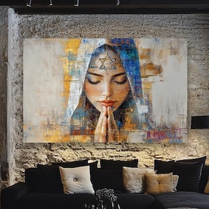 Shabbat Shalom Canvas Art: Jewish Home Decor, Support Israel