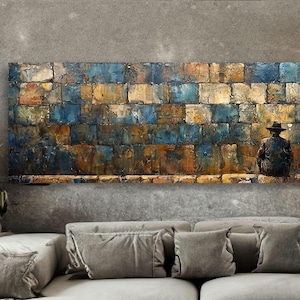 Jerusalem Stone Canvas Print: Jewish Home Decor, Temple Wall Art